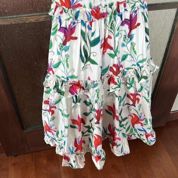 LA DoubleJ Red and Green Maxi Sundress with Flutter Sleeves - Picture 10 of 14
